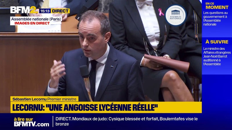 Lycées: suspension des cours en fin de semaine pour "un temps de démocratie interne", annonce Sébastien Lecornu