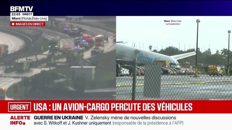 USA : un avion-cargo percute des véhicules - 06/09