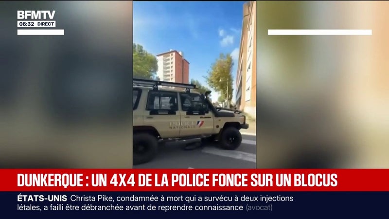 Colère des lycéens: ce que l'on sait de l'enquête ouverte après qu'un 4x4 de la police s'est dirigé rapidement vers des manifestants à Dunkerque