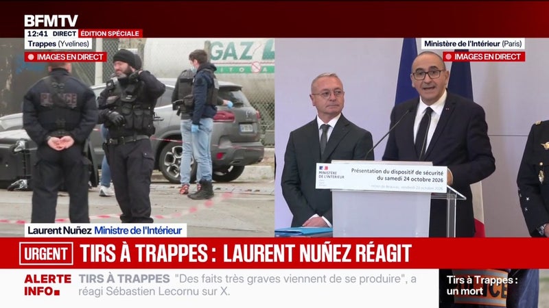 Tirs mortels à Trappes: “Un individu à bord d’un véhicule a tiré à l'arme automatique”, déclare Laurent Nuñez, ministre de l’Intérieur