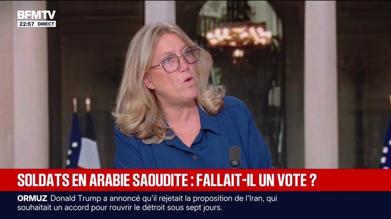 Soldats français en Arabie Saoudite: "Il devrait y avoir un débat au Parlement avant toute décision d'intervention", estime Danielle Simonnet, députée "L'Après" de Paris