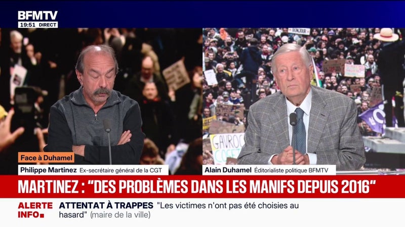 Manifestation du 31 octobre: "Il y a un problème de maintien de l'ordre", dénonce Philippe Martinez, ancien secrétaire général de la CGT