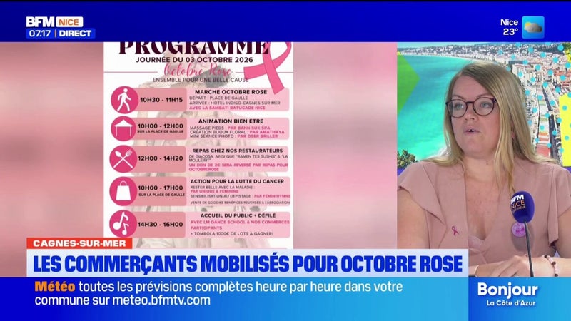 Octobre Rose : les commerçants de Cagnes-sur-Mer se mobilisent contre le cancer