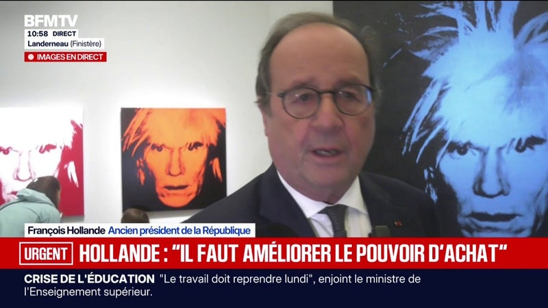 Pouvoir d'achat: François Hollande souhaite que "le gouvernement ne prenne pas trop de temps pour comprendre la nécessité d'ouvrir une négociation avec les organisations syndicales et le patronat"