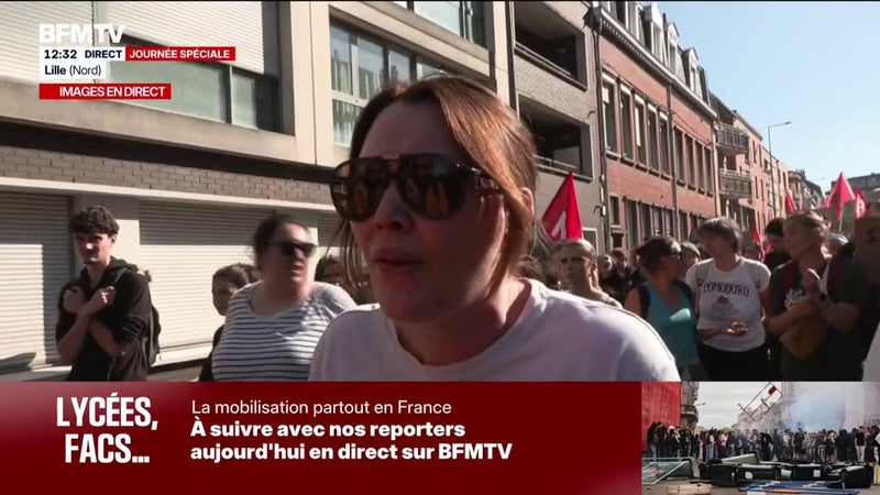 Colère lycéenne: "En tant que parents, on doit se positionner", estime cette mère d'une élève qui participe à la mobilisation à Lille
