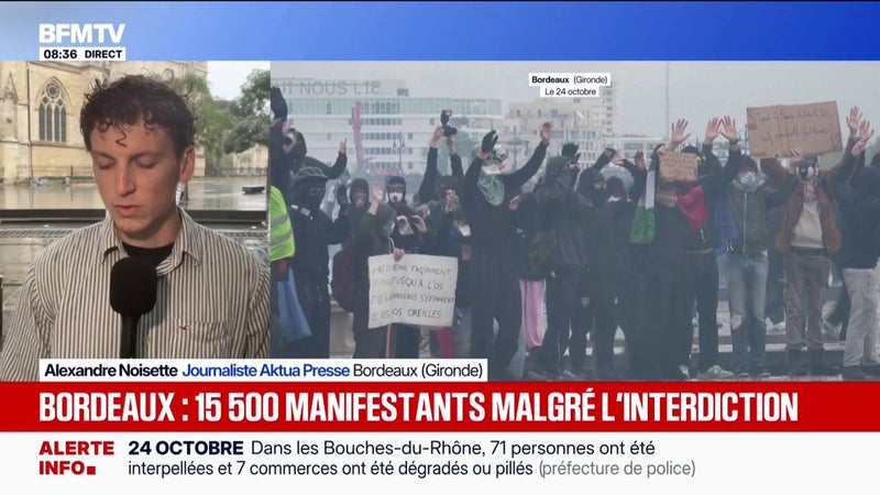 24 octobre: 15.500 manifestants se sont réunis à Bordeaux