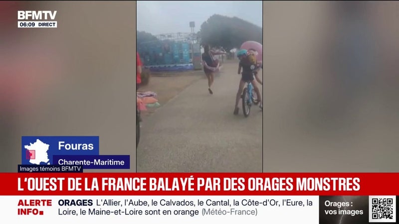 L'ouest de la France balayé par de puissants orage