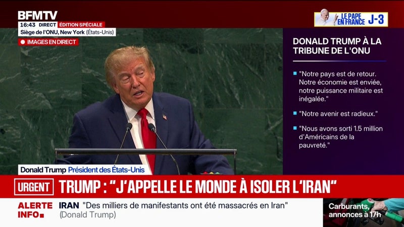 Iran: selon Donald Trump, "c'est l'inflation qui détruit leur pays"