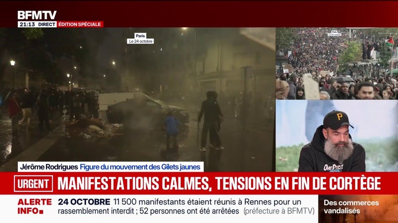 Mobilisation du 24 octobre: "Le gouvernement a appris les leçons de leur fiasco de la semaine dernière", déclare Jérôme Rodrigues, figure du mouvement des Gilets jaunes