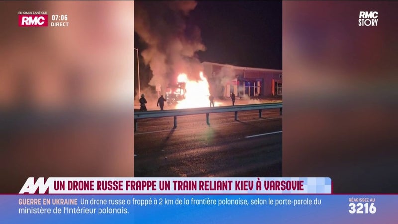 Un drone russe frappe un train reliant Kiev à Varsovie
