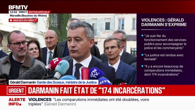 Le ministre de la justice indique "tout faire pour avoir un circuit dédié à cette exécution des peines" pour les individus mis en cause dans les violences du 17 octobre