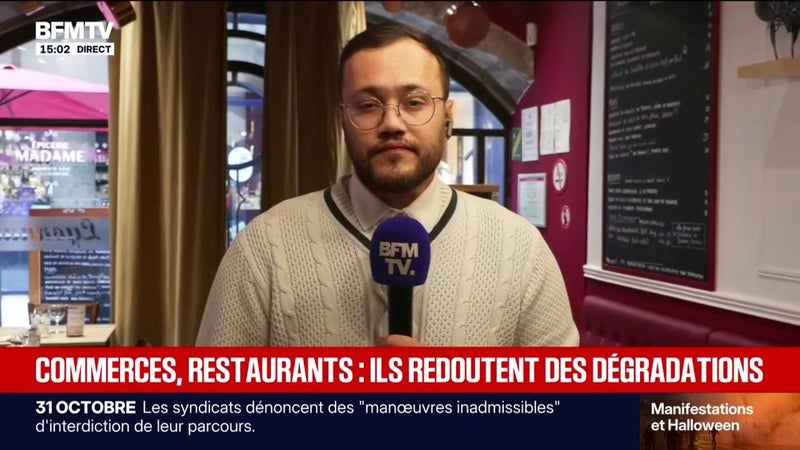 Manifestation du 31 octobre: "On a déjà perdu 30% de notre chiffre d'affaires", cette restauratrice lyonnaise n'a plus de réservation le samedi