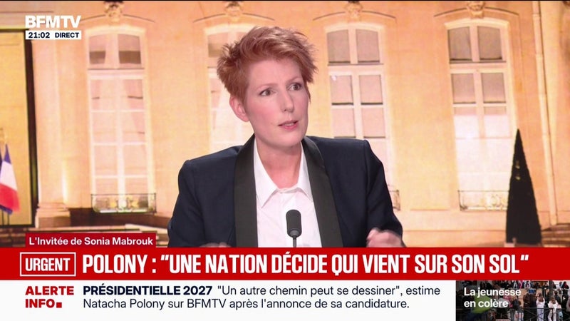 "Le principe d'une nation, c'est qu'elle décide qui vient sur son sol", estime Natacha Polony, candidate à l'élection présidentielle