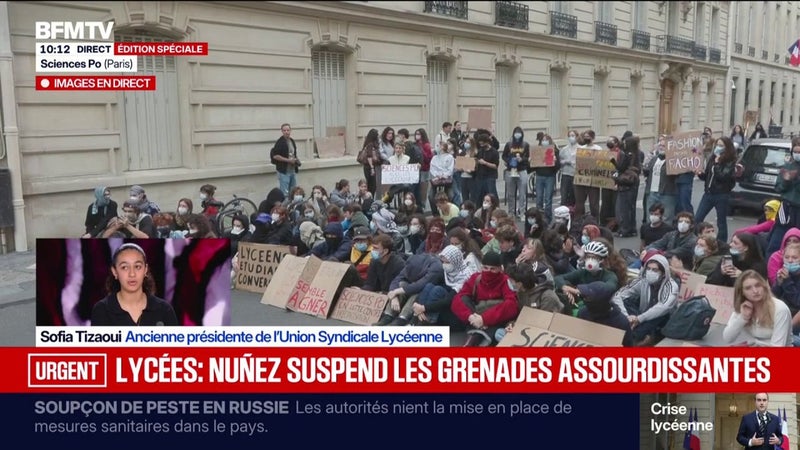 Suspension de l'usage des grenades assourdissantes: "Il a fallu que l'on ait un drame pour réagir", regrette Sofia Tizaoui, ancienne présidente de l'Union syndicale lycéenne