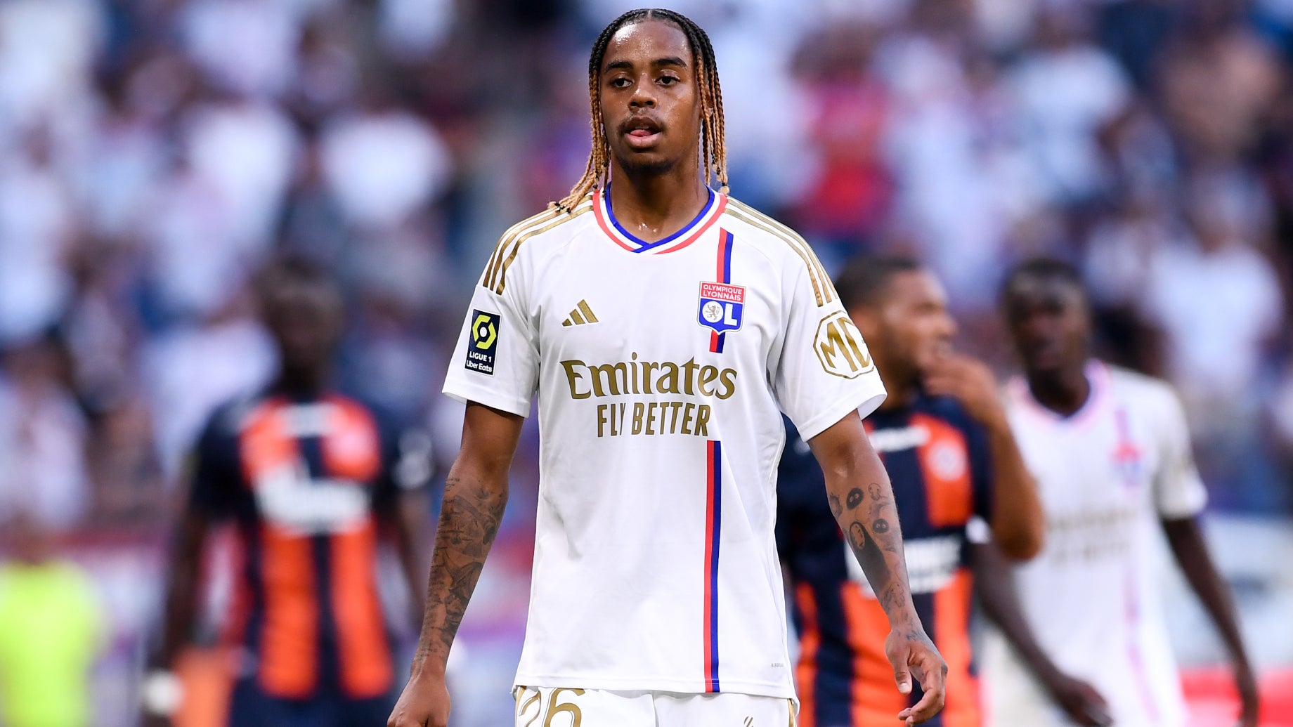 Bradley Barcola lors de son passage à Lyon