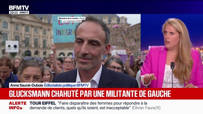 Glucksmann chahuté par une militante de gauche - 07/09