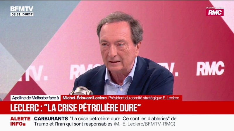 Prix des carburants: "Les aides ciblées doivent être étendues à certains métiers", estime Michel-Édouard Leclerc, président du comité stratégique E. Leclerc