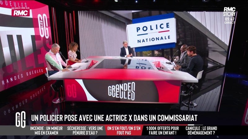 Un policier pose avec une actrice X dans un commissariat