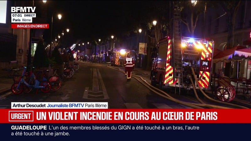 Un impressionnant incendie ravage le marché des Enfants rouges au coeur de Paris