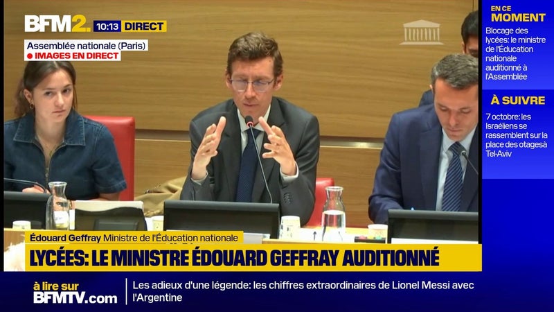 Mobilisation lycéenne: "88 personnels de l'Éducation nationale ont été blessés", annonce le ministre Édouard Geffray