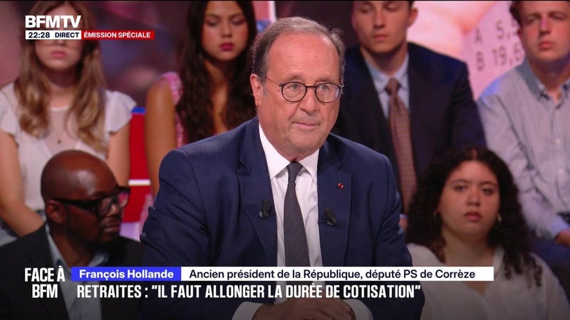 Retraites: "Pour moi, la borne d'âge c'est 63 ans", estime François Hollande, ancien président de la République
