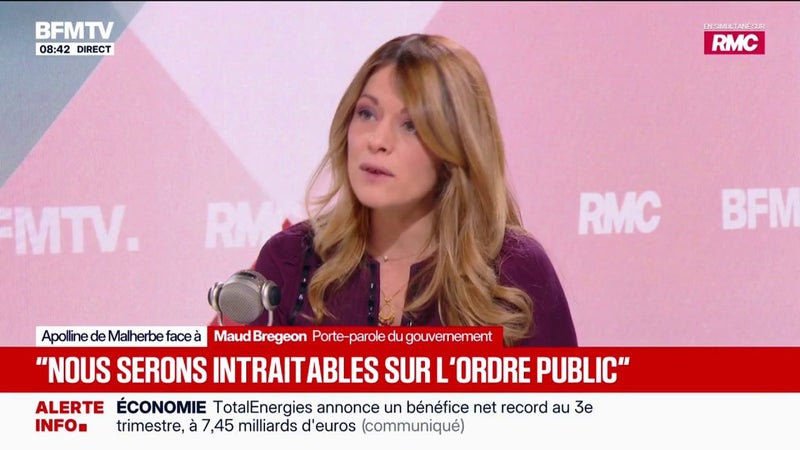 Violences en marge des manifestations: "Nous serons intraitables", assure Maud Bregeon, porte-parole du gouvernement, à propos des prochaines mobilisations