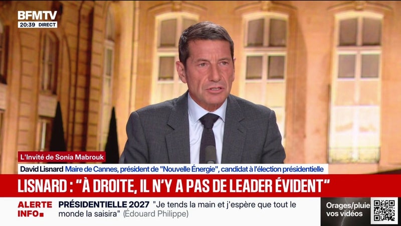 Primaire: "Je pense que la droite peut le faire", estime David Lisnard, candidat à l'élection présidentielle