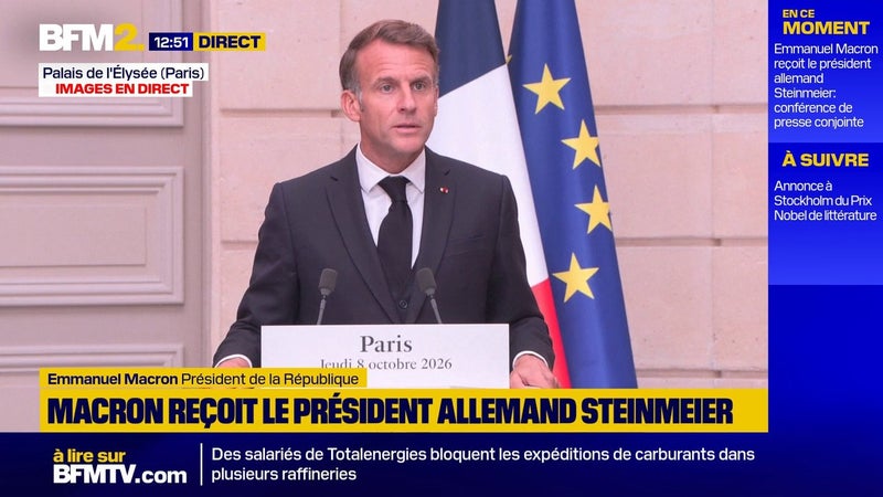 Emmanuel Macron: "Le grand risque de la relation franco-allemande, c'est d'être habitué"