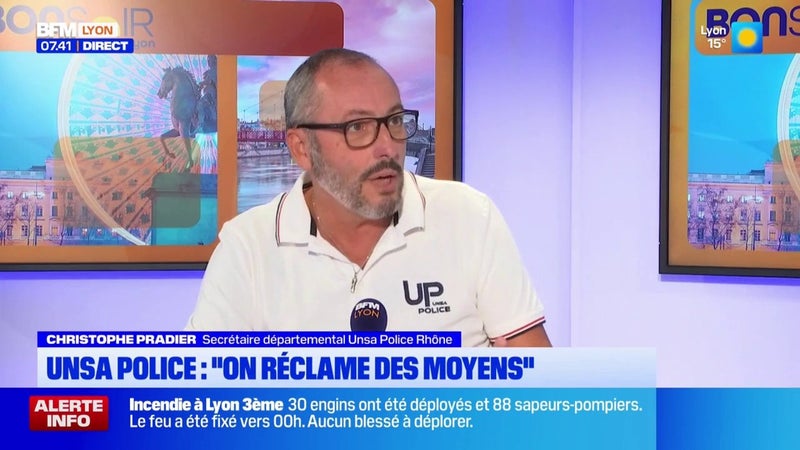 UNSA police:« On réclame des moyens » Christophe Pradier, secrétaire départemental UNSA Police Rhône
