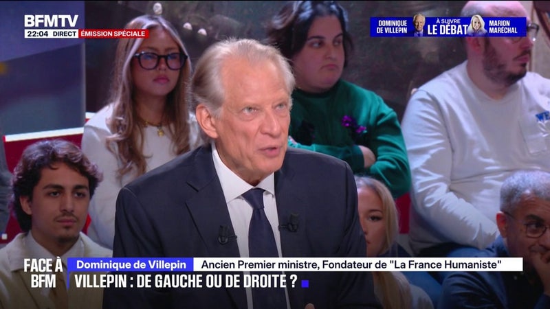 "Je n'ai pas de clientèle": Dominique de Villepin, ancien Premier ministre, définit son positionnement politique
