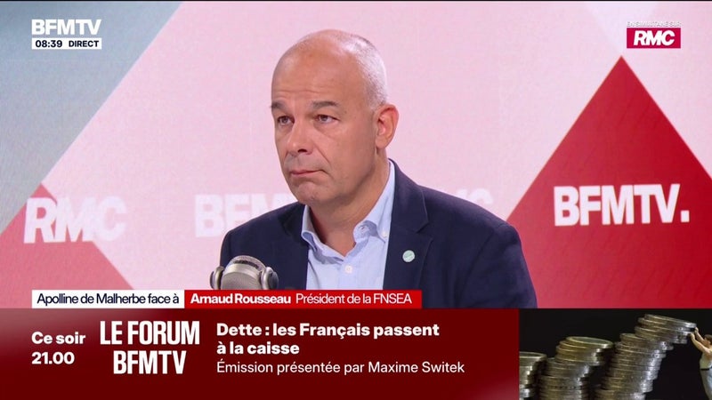 Avec une brique de lait à moins de 1 euro, "vous êtes en train de détruire la production laitière française", assure Arnaud Rousseau, président de la FNSEA
