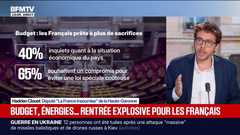 Budget: "La dépense numéro 1 qu'il faut passer par-dessus bord c'est celle des chèques qui ont été faits pour les ménages les plus aisés", estime le député LFI Hadrien Clouet