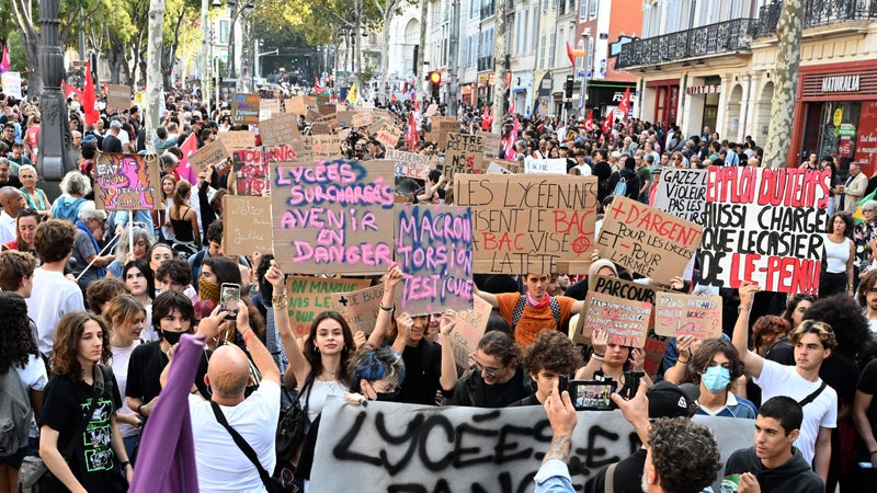 Mobilisation lycéenne: entre 150.000 et 200.000 manifestants attendus partout en France ce mardi par les autorités