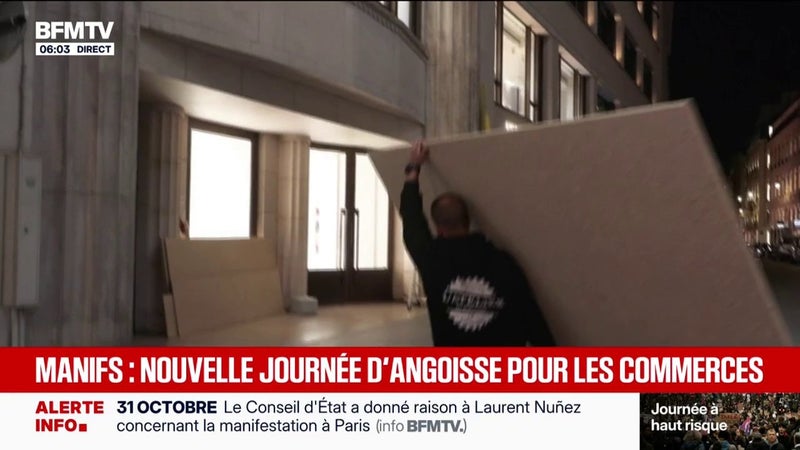 Manifestations: une nouvelle journée d'angoisse pour les commerçants