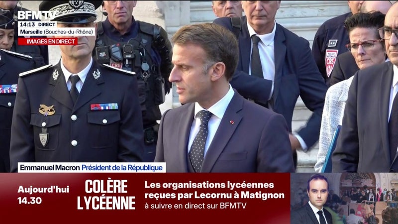 "Je sais ce qui se serait passé si vous n'aviez pas été là": Emmanuel Macron félicite les forces de l'ordre à Marseille
