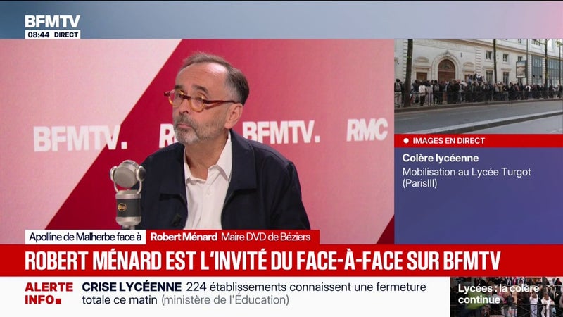 Baisse du prix du gazole: "Bien sûr c'est une bonne nouvelle", déclare Robert Ménard, maire DVD de Béziers, à propos du déblocage des stocks stratégiques