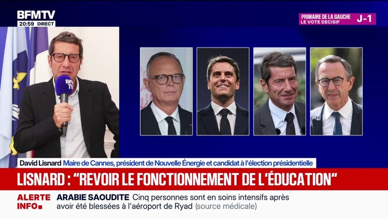 Proposition d'une primaire de la droite et du centre pour 2027: "C'est encore organisable et je crois qu'elle est souhaitable", déclare David Lisnard, président de Nouvelle Énergie et candidat à la présidentielle