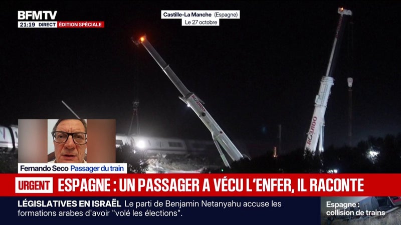 Collision de deux trains en Espagne: l'un des passagers témoigne sur BFMTV