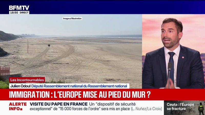 Coopération entre la France et le Royaume-Uni sur l'immigration: "Nous ne pouvons plus accueillir la terre entière", estime Julien Odoul, député et porte-parole du RN