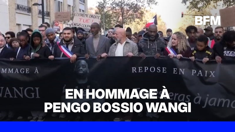 Attentat raciste à Trappes: la marche blanche en hommage à Pengo Bossio Wangi s'est élancée