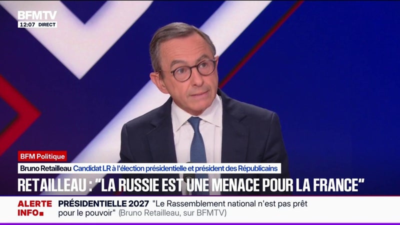 “Poutine, c'est le KGB”, déclare Bruno Retailleau, candidat “Les Républicains” à l’élection présidentielle