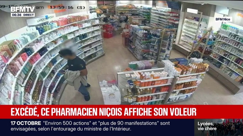 "C'est un ras-le-bol": excédé, ce pharmacien affiche le visage d'un voleur sur les réseaux sociaux