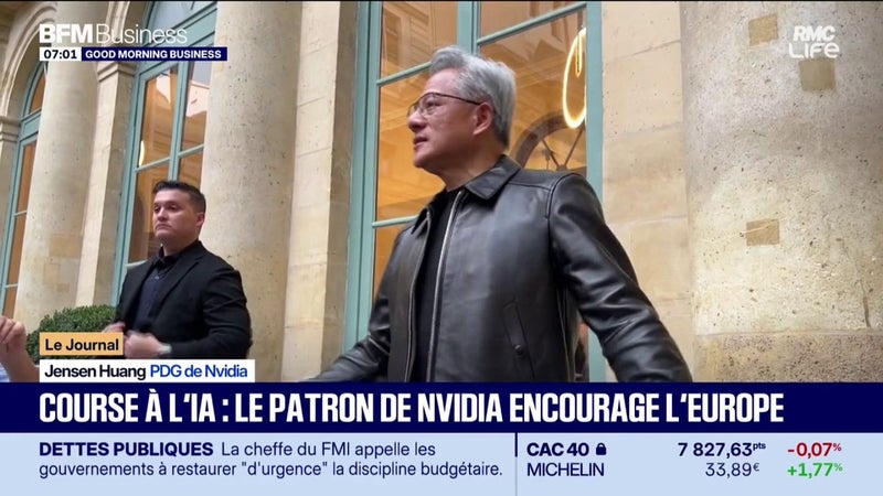Course à l'IA : le patron de Nvidia encourage l'Europe