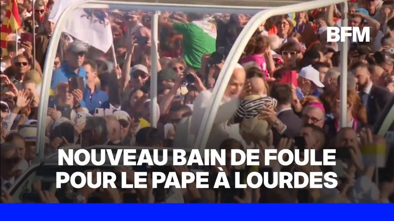 Visite du pape: nouveau bain de foule pour Léon XIV à Lourdes, qui bénit des bébés