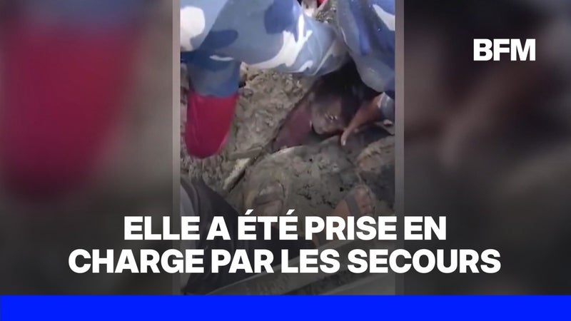 Trois jours après la crue au Népal, une fillette a été secourue, coincée sous des décombres