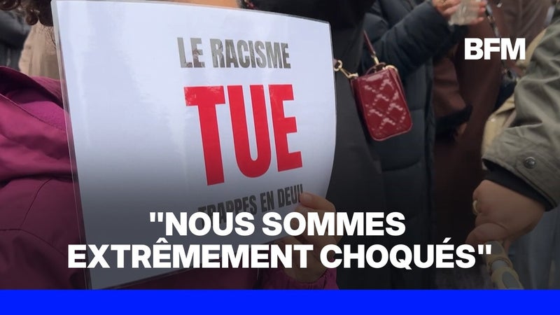 À Trappes, le recueillement après l'attentat raciste