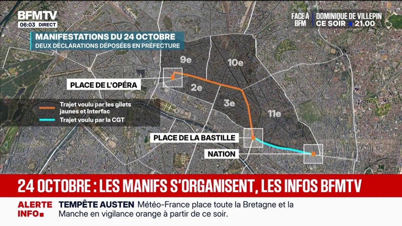 24 octobre: les manifestations s'organisent