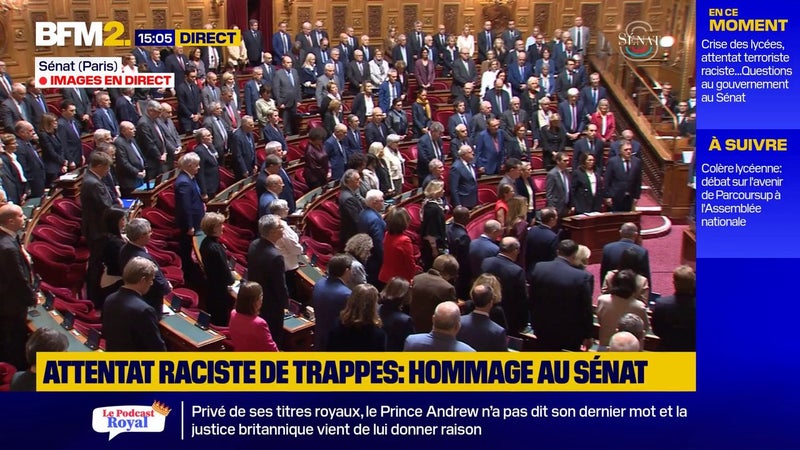 Attentat raciste de Trappes: un moment de recueillement observé au Sénat