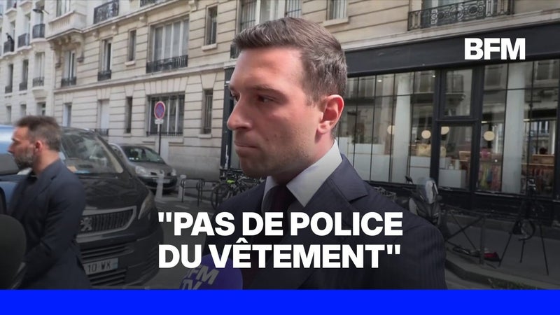 Voile: "Il ne s'agit pas de mettre en place une police du vêtement" assure Jordan Bardella, président du RN
