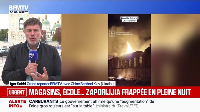 Université, centre commercial...La ville ukrainienne de Zaporijjia durement touchée par des attaques de drones russes